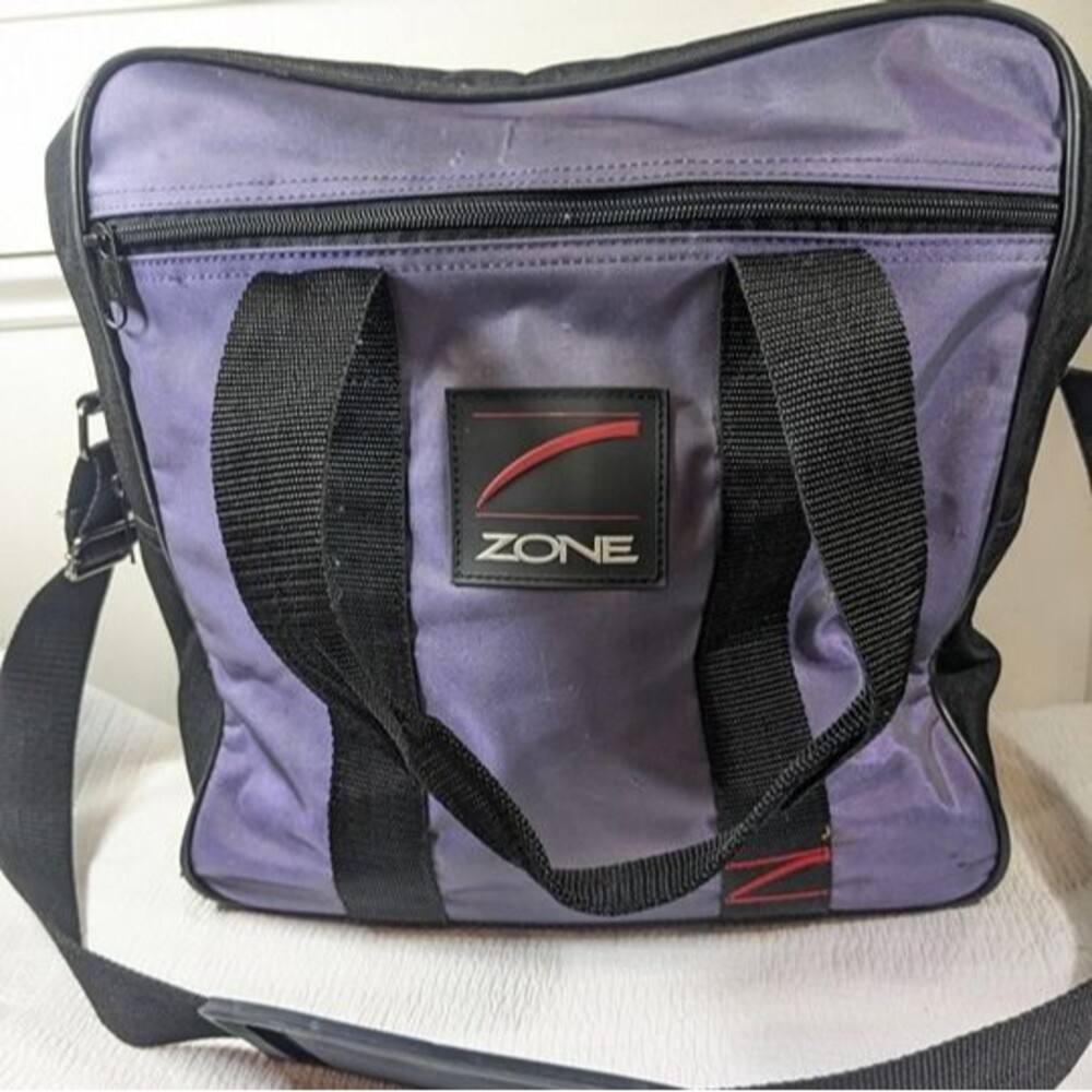 Brunswick Zone Bowling Ball Bag Purple Single Ball Bag tote black 90s-2000s Y2K